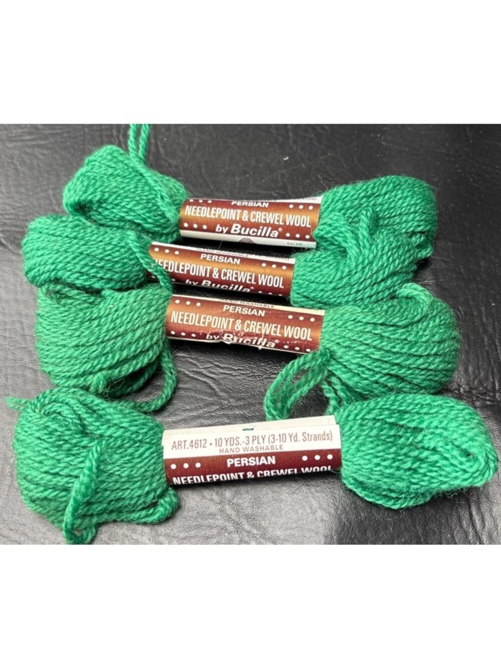 Bucilla Persian Needlepoint & Crewel Wool 10-Yard Skeins Green Wool Hand Washabl